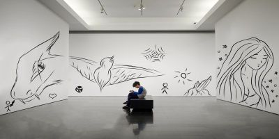 BjarkeMTs gruppe-projekt WhiteSpace. Et billede af BjarkeMTs webside for gruppe-skoleprojekt fra Antwerpen kursus